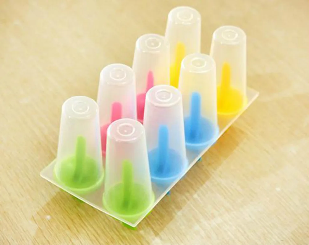 8 ячеек замороженный кубик льда Пластиковая форма для изготовления мороженого Набор DIY Форма для мороженого на палочке лоток для мороженого на палочке кухонные инструменты