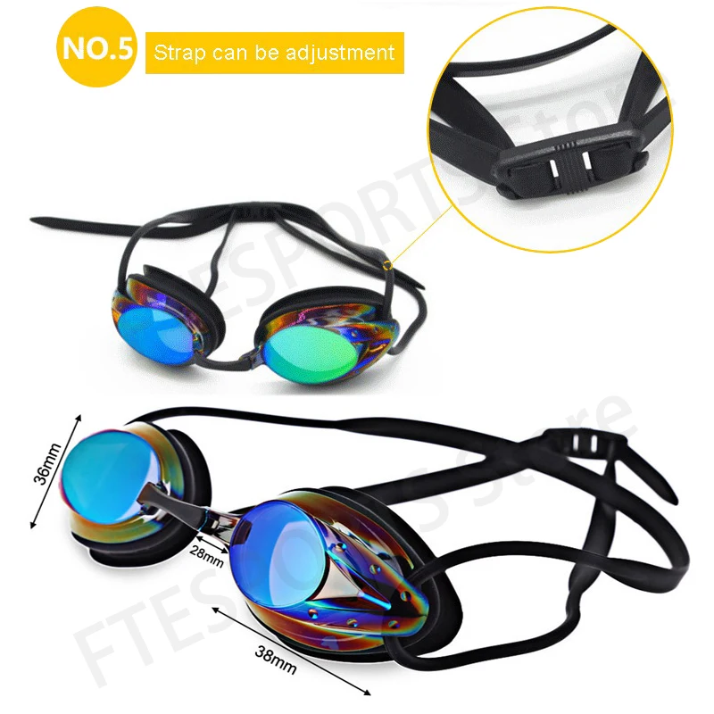 Очки для плавания для взрослых, защита от ультрафиолета, водонепроницаемые, противотуманные, одежда для плавания, очки для профессионального плавания, очки для мужчин/женщин, очки для плавания