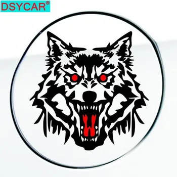 

DSYCAR 1Pcs Car Stickers Motorcycle Motorbike Car Door Decal Badge Paster Film Emblem Stickers Wolf Head Truck Helmet Decor