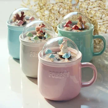 

400ml Cute Creative Cute Animal Zone Milk Coffee Mug Water Ceramic Mug Cup Tea Cup Cartoon Kitty Home Office Cup For Fruit Juice