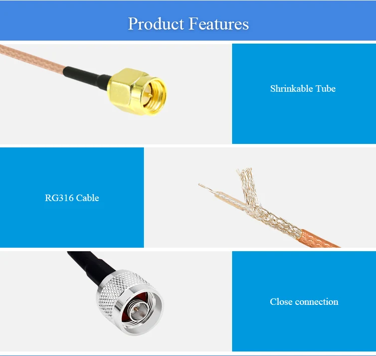 Удлинительный кабель с разъемом антенны с N штекером к SMA-K Женский адаптер RG316 Фидер удлинитель провода