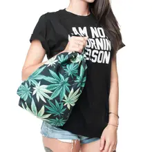 Портативный рюкзак на шнурке с принтом листьев, сумки для покупок, походный рюкзак для путешествий