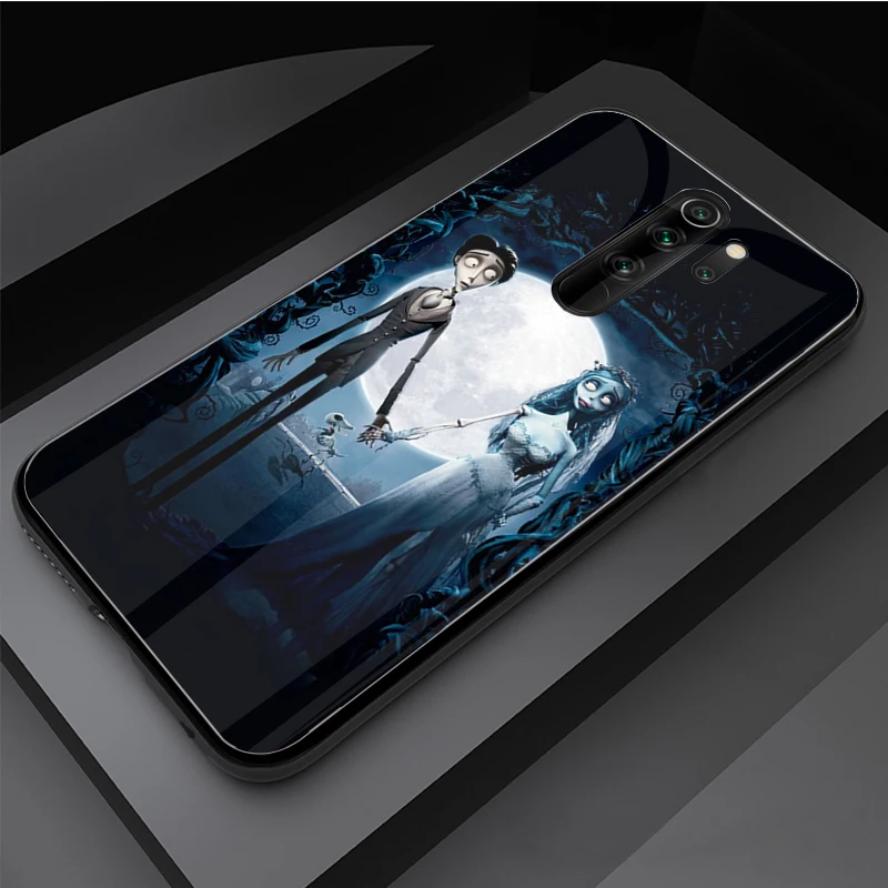 corpse bride Tempered Glass Phone Case For Redmi Note 5 6 7 8 Pro Note8T Note9S Redmi8 9 Cover Shell xiaomi leather case custom Cases For Xiaomi