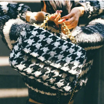 

Female bag flap simple style girl fashion handbag girl woolen women vintage messenger shoulder bag spring newest f-598823