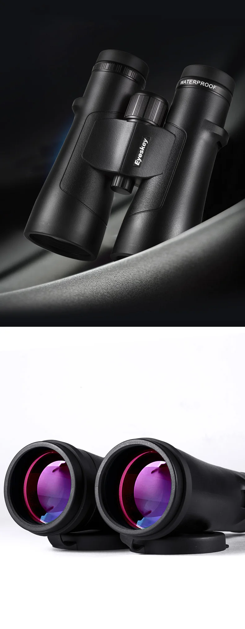Eyeskey ED 12x50 Бинокль супер-Мульти покрытие IPX8 водонепроницаемый Bak4 призма оптика HD телескоп ночное видение для кемпинга охоты