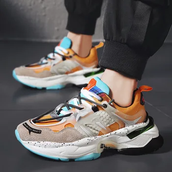 

2019 autumn new men's shoes platform casual shoes breathable lightweight student shoes