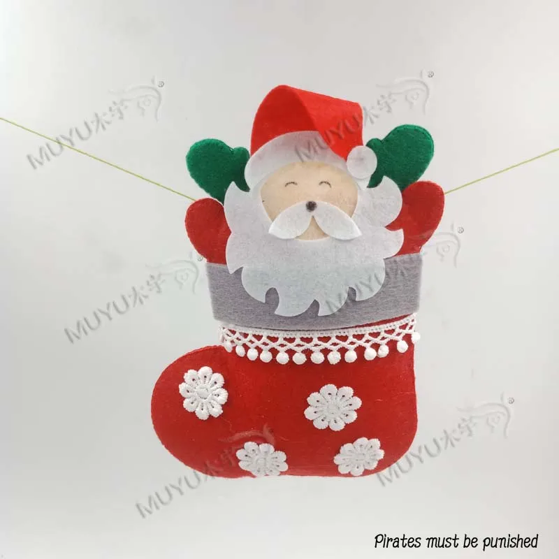 Рождественский носок украшение резка «сделай сам» плесень-MY6605