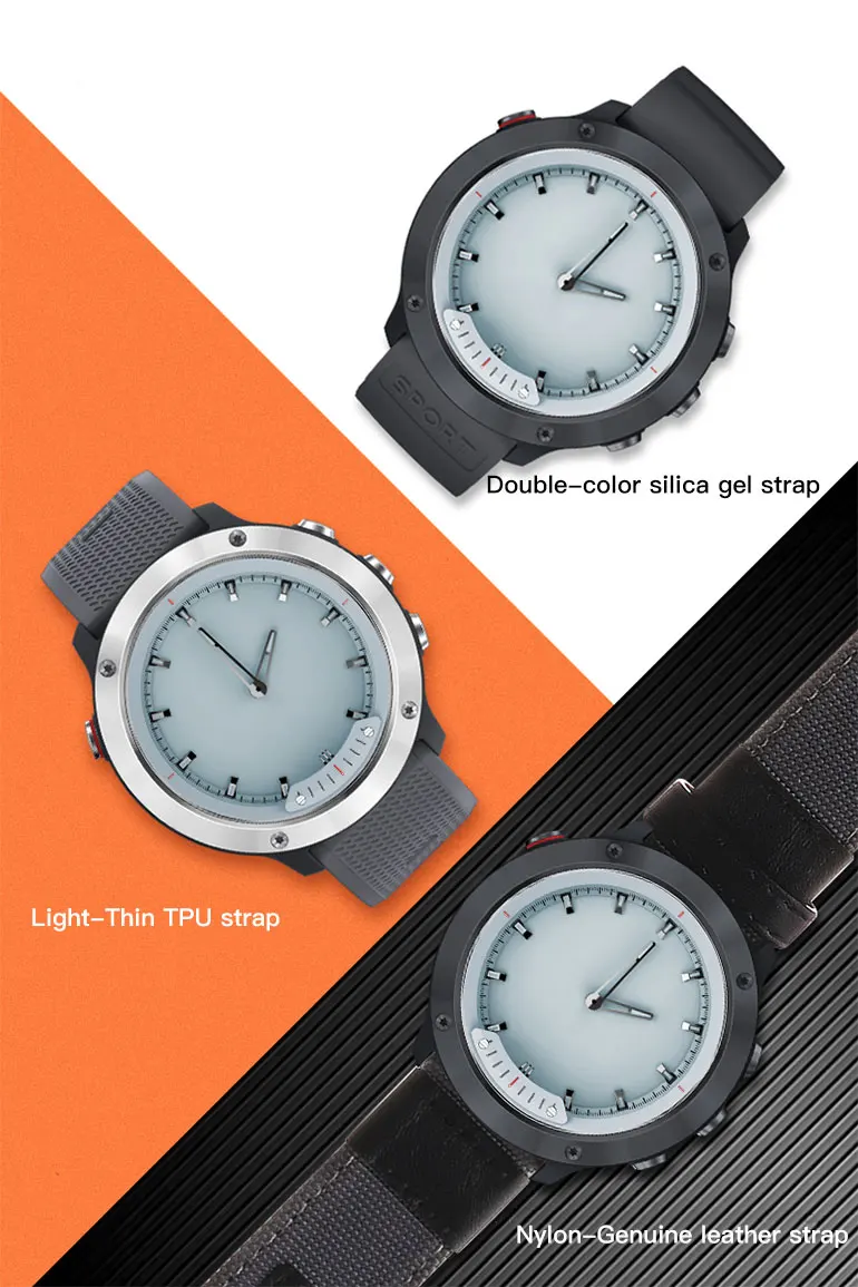 STrollAR Smartwatch Mens 2021 New Technology IP68 Waterproof Hybrid Transperant Screen Reloj Unique Luxury Man Sport Smart Watch
