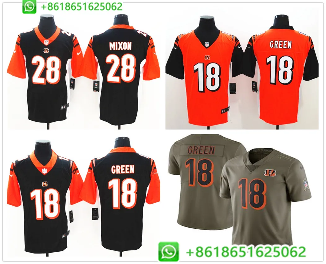 Сшитые мужские рубашки Cincinnati Joe Mixon AJ Green Vapor Untouchable Limited Jersey