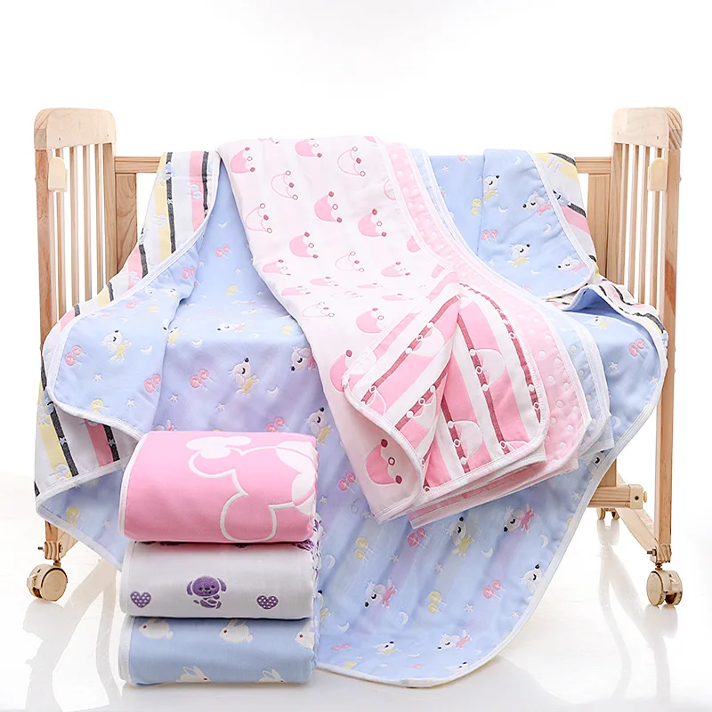 

110cm * 110cm Pure Cotton Six-layer Gauze Baby Children Quilt Bath Towel Large Towel Blanket Airable Cover Soft Skin