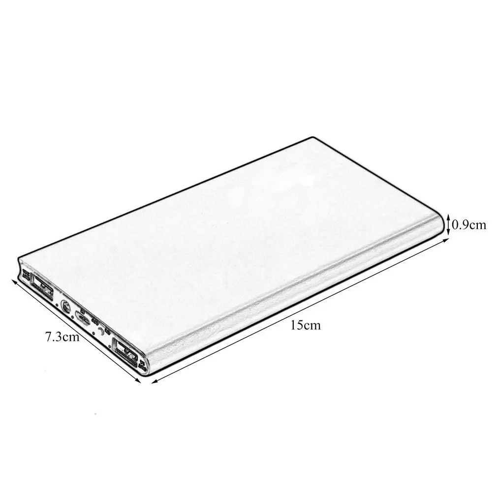 Power Bank 20000mAh Bateria портативный мини USB power Bank легкий 5V 1A/2.1A двойной USB аккумулятор зарядное устройство резервного питания для телефона