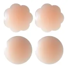 Горячая Распродажа, 4 шт., силиконовые накладки на соски, накладки на бюстгальтер, клей для кожи, многоразовые невидимые лепестки груди, вечерние накладки, Прямая поставка