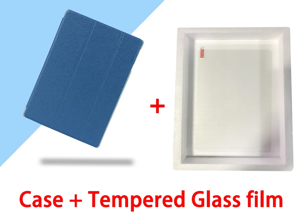 Ультратонкий Модный чехол из искусственной кожи для Teclast T10 T20 10," защитный чехол для планшетного ПК+ протектор+ стилус в подарок - Цвет: blue-Tempered film