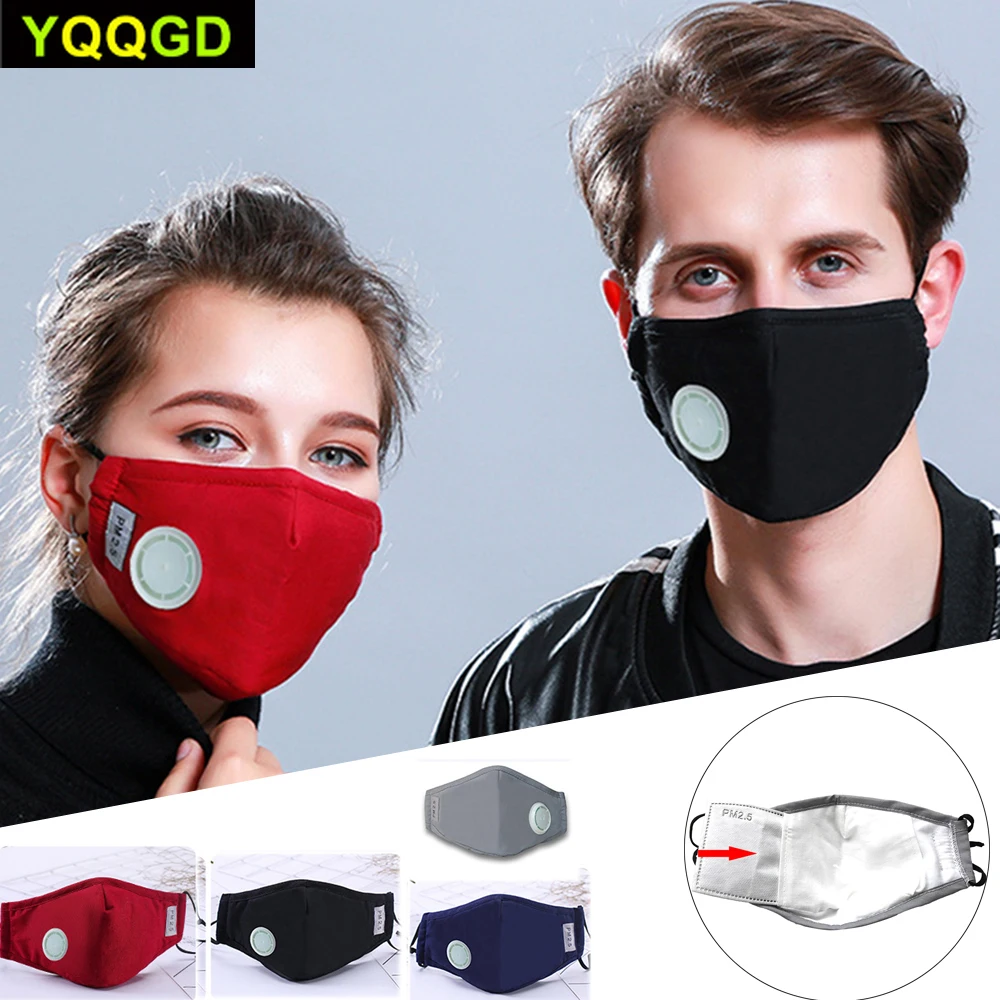US $4.99 |1Pcs Fashion Unisex Cotton Breath Valve PM2.5 Mouth Mask Anti Dust Anti Pollution Mask Cloth Activated carbon filter respirator|Masks| | - AliExpress