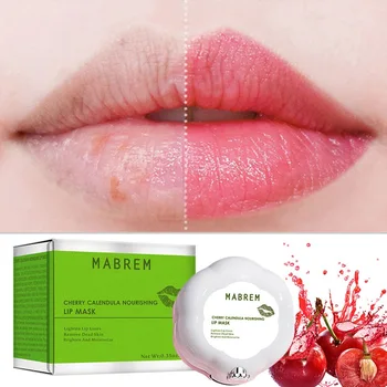 

10G Lip Sleeping Mask Maintenance Moisturizing Lips Balm Cherry Flavor Nourish Relieve Dryness the Pink Lips Bleaching Cream