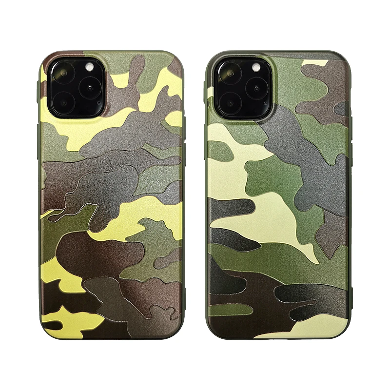 Армейский зеленый Камуфляжный мягкий чехол для iPhone 12 Mini 11 Pro Max X XS XR 6 7 8 Plus крутой