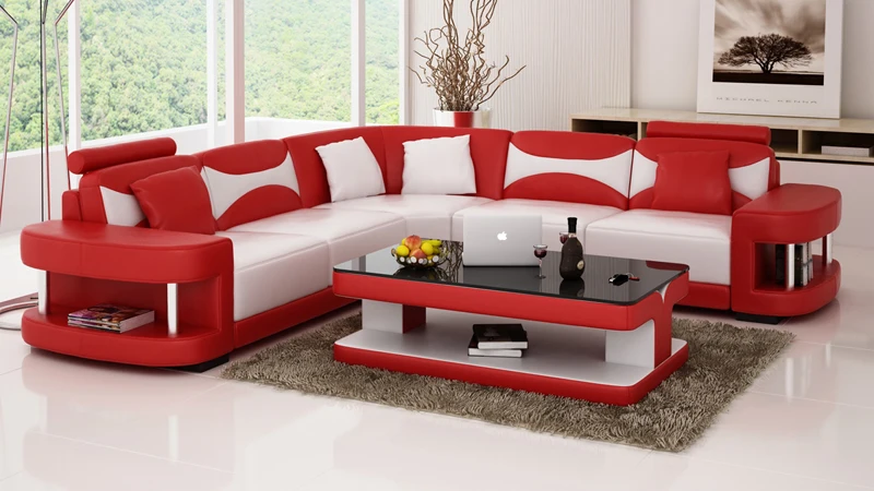 Luxury high quality genuine leather sofa set living room genuine leather