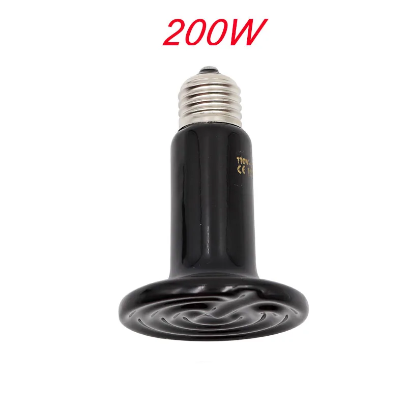200W Обогреватель для домашних животных 25 Вт/50 Вт/75 Вт/100 Вт/150 Вт/200 Вт рептилий змей черепахи ящерица Ежик нагревательное оборудование принадлежности для рептилий - Color: 200W