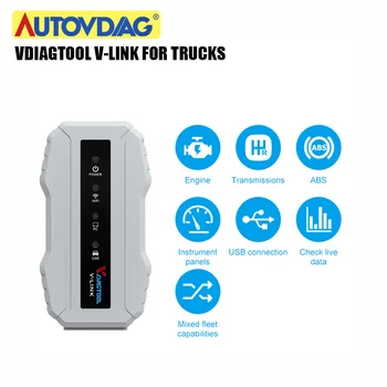 

Vlink Truck OBD2 Diagnostic Tool X-VCI V link For CAT For VO-LVO For Cum-mins For NI-SSAN Heavy Duty Die-sel Vehicle Support OEM