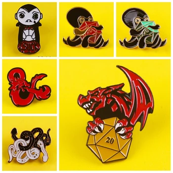 

Funny Punk Skeleton Enamel Pin Snake Dice Octopus Skull Ghost Badge On Clothes Brooch Backpack Clothes Lapel Pin Cool Fashion