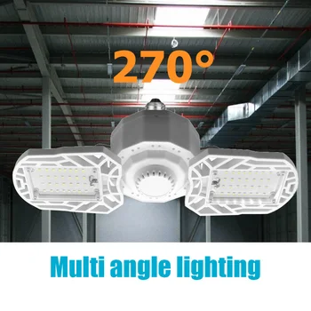 

E27 LED Garage Light 85-265V High Bay Lamp Industrial Workshop Lighting Garage Light Glow Deformable Light