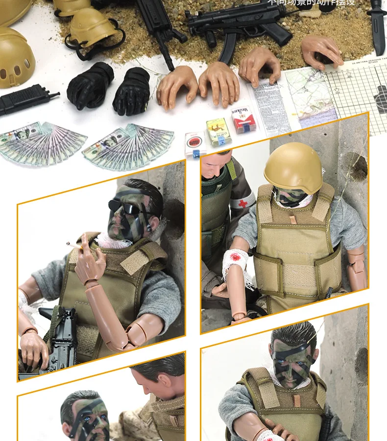 Фабричная поставка из Товары Творческий-1/6 солдат Nb03 Набор игрушечных пистолетов 30 см суставов военная модель солдат