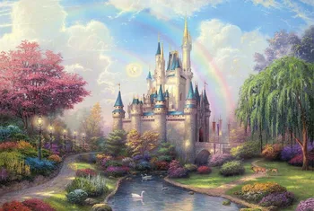 

DIY 1000 Pieces Puzzle Educational Jigsaw Puzzle Fantasy castle Toys Picture Landscape Puzzles For Adults Kids xmas Gifts