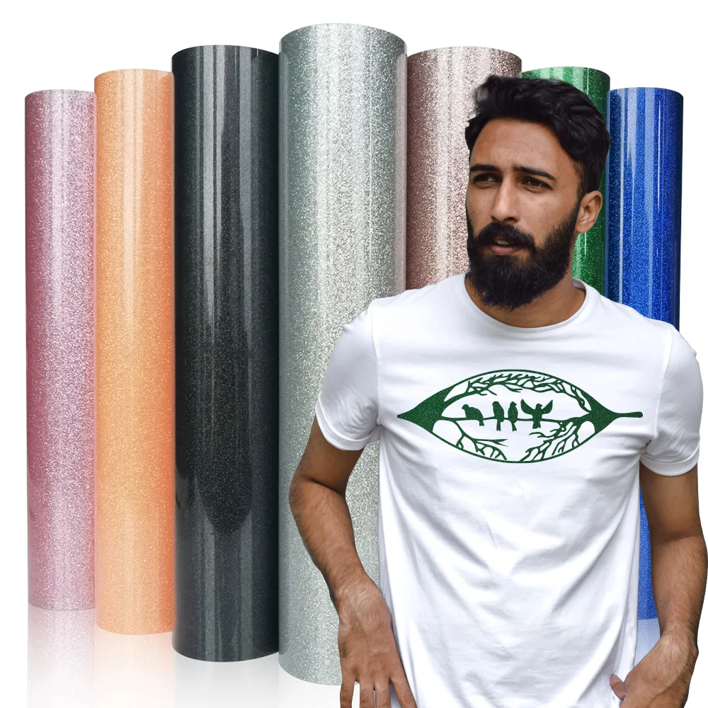 HTVRONT Black 12 x 6FT Flock HTV Heat Transfer Vinyl for T-Shirts, Iron on  Vinyl Easy to Cut 