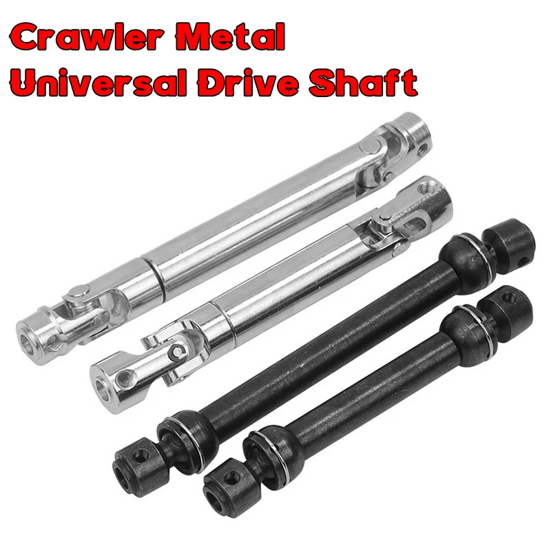 2Pcs 110-155mm Steel Drive Shaft Parts For 1/10 Axial SCX10 D90 RC Car Crawler