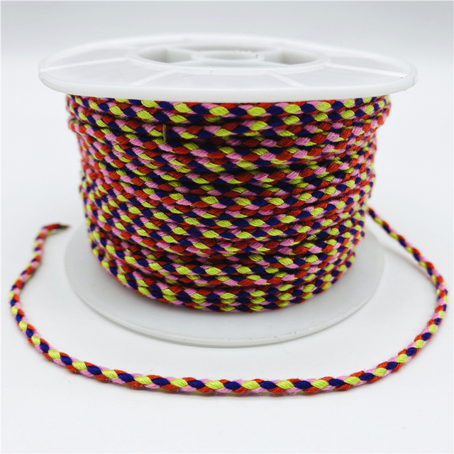 2.5mm Cotton Cord Rope Chinese Knot Macrame Cord Rope For Jewelry Making For Shamballa Bracelet