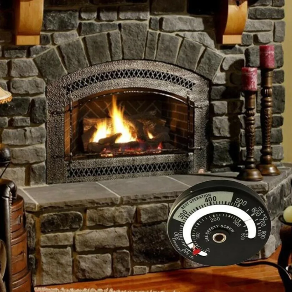 1 шт. камин термометр деревянное бревно горящая Печная труба огненный дымовой нагреватель алюминиевый сплав высокого качества