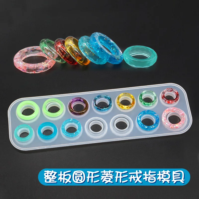 QIAOQIAO DIY 1 шт полупрозрачное кольцо силиконовая форма DIY инструмент для изготовления ювелирных изделий формы УФ-отверждаемая эпоксидная смола декоративное ремесло