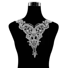 Водорастворимое кружево своими руками цветочный воротник полиэстер вышивка воротник Поддельный Воротник трехмерная полые вышивка воротник