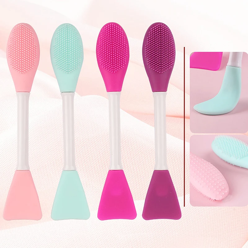 

Multifunctional facial stirring brush soft silicone facial mask brush cleansing brush beauty tool