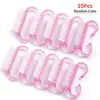 10Pcs/set Nail Art Cleaning Brush Manicure Care Tool Pedicure Cleaner For Acrylic UV Gel Dust Remove Salon Small Angle 3