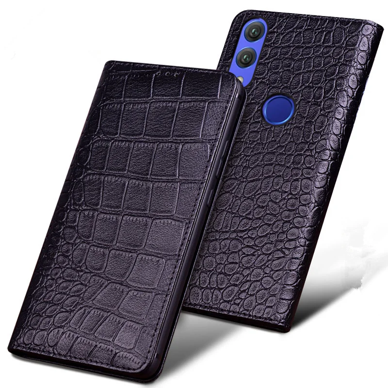 

High-end full grain genuine leather magnetic holder case for Huawei Honor 8X Max/Huawei Honor 8X flip phone cover bag stand capa