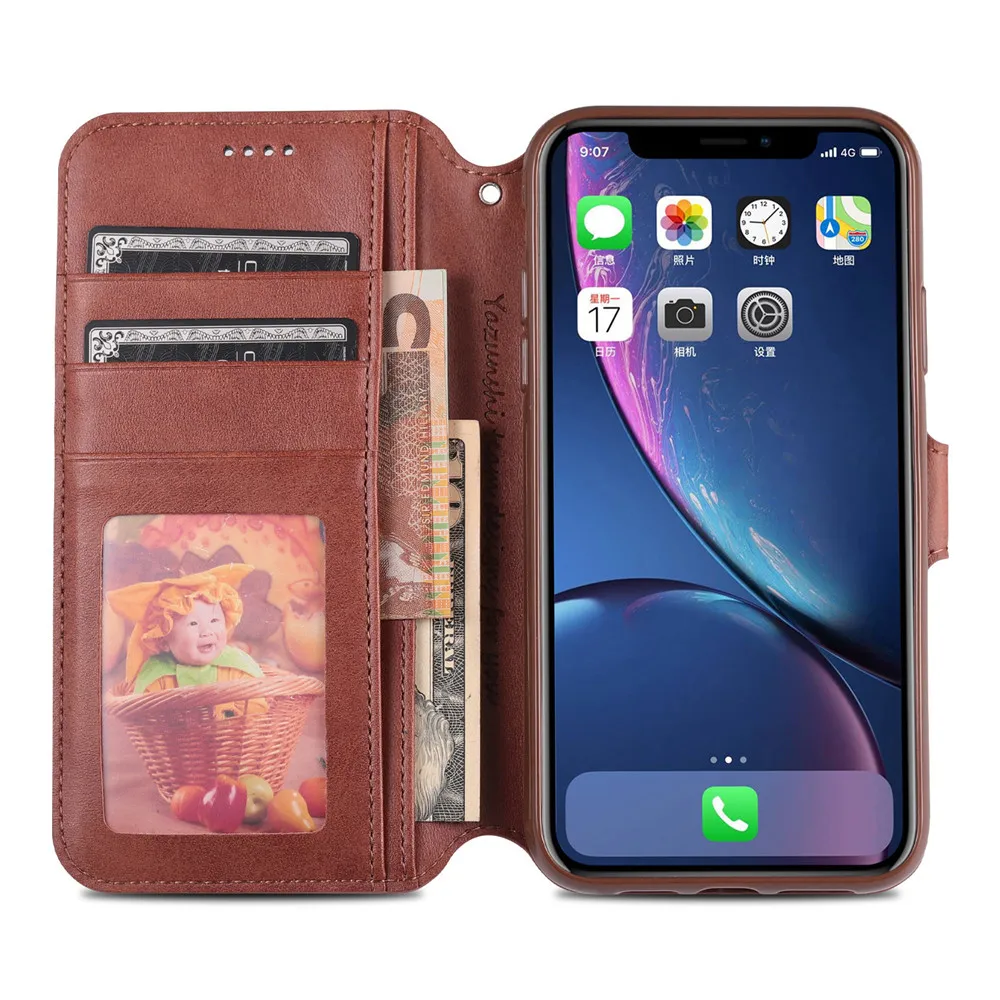 Роскошный кожаный флип бумажник SE 2020 8plus 7plus чехол для iPhone 11 Pro X XR XS Max 8 7 6s 6 Plus