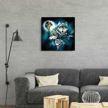 

5D DIY Full Drill Diamond Painting DIY Craft Cross Embroidery Night Wolves Cross Stitch Eco-friendly Embroidery Mosaic