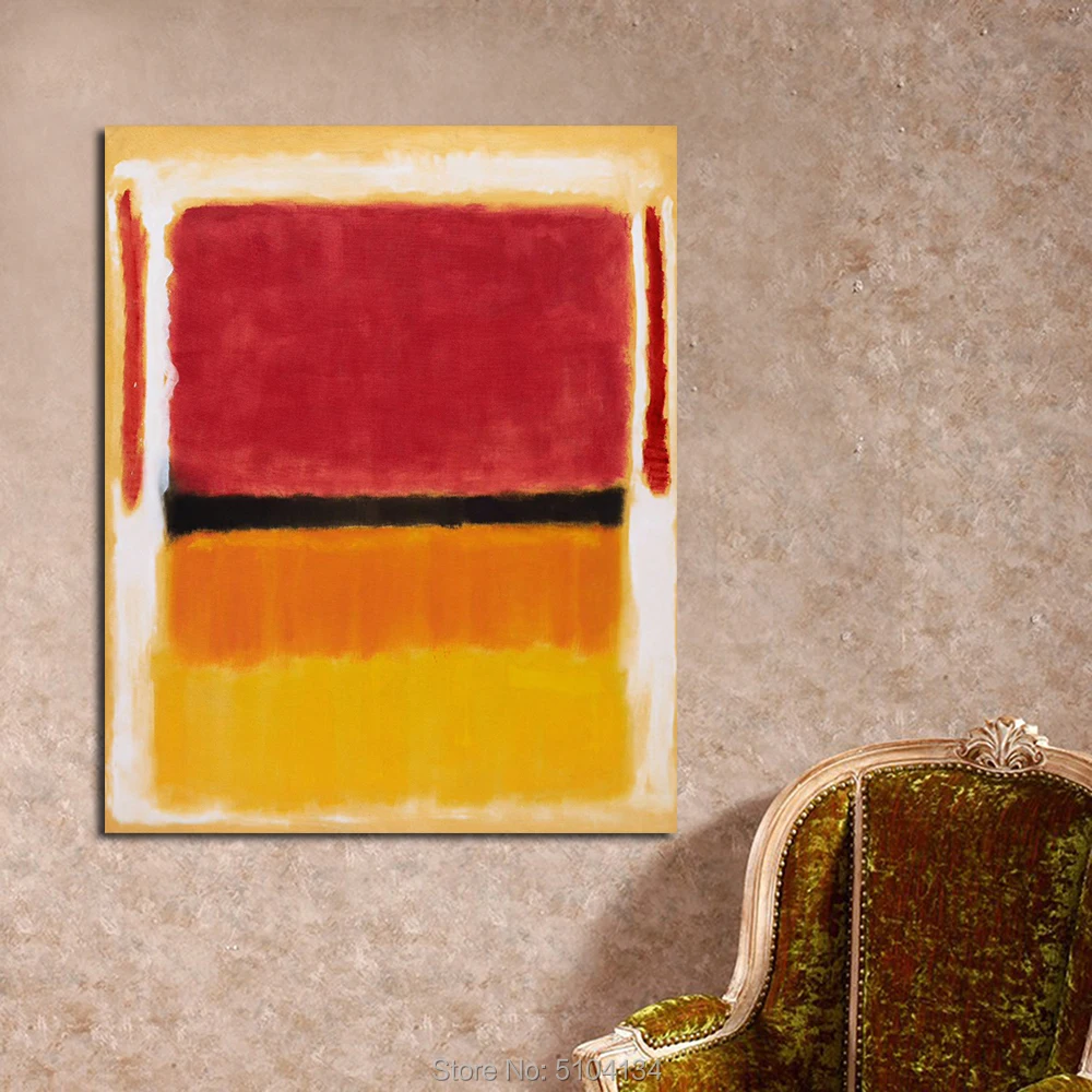 

Hand Painted Mark Rothko Classical Oil Painting Wall Art Picture Home Decor Living Room Modern Canvas Painting No Frame