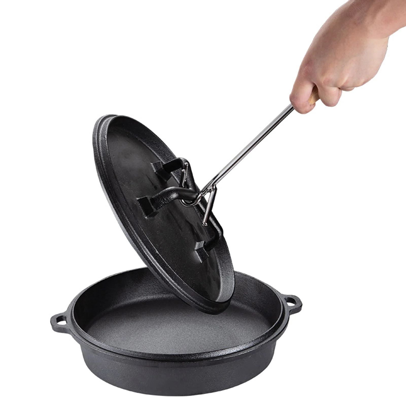 Dutch Oven Lid Lifter Stainless Steel Double Hook Oven Lid Lifter Anti