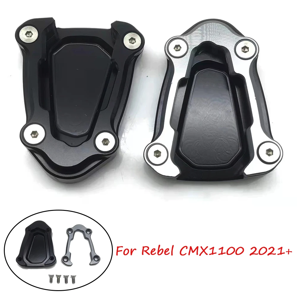 

For Honda Rebel CMX1100 CMX 1100 2021+ Motorcycle CNC Kickstand Foot Side Stand Extension Enlarge Pad Support Plate