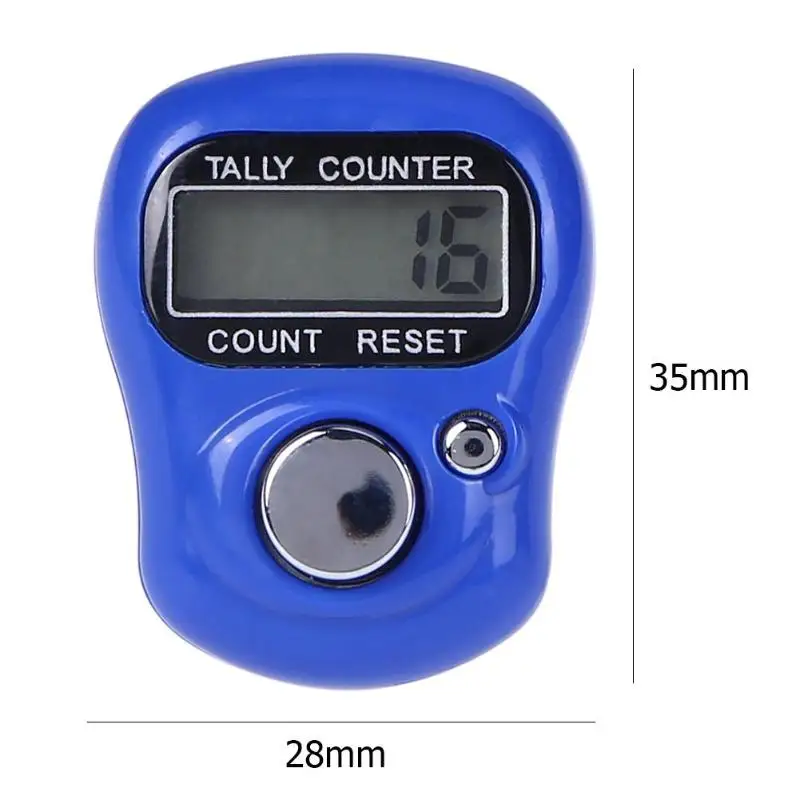 35*28*15 мм 9999 пластиковый стежок маркер ряд палец кольцо счетчик ЖК-дисплей Электронный цифровой счетчик практичный электронный счетчик