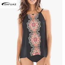 Новинка, винтажный купальник бикини с принтом, женский купальник из двух частей, юбка, танкини, купальный костюм, платье для женщин, для спорта, размера плюс, для пляжа, 3XL