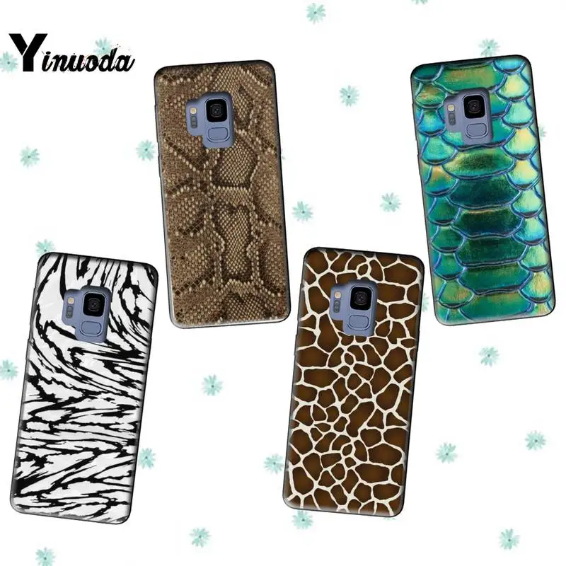 Yinuoda Snake Skin Zebra O Leopard Crocodile Custodia Morbida Per Telefono Capa Per Samsung Galaxy S 5 6 7 8 9 10 20 Plus S10-5G S10 E