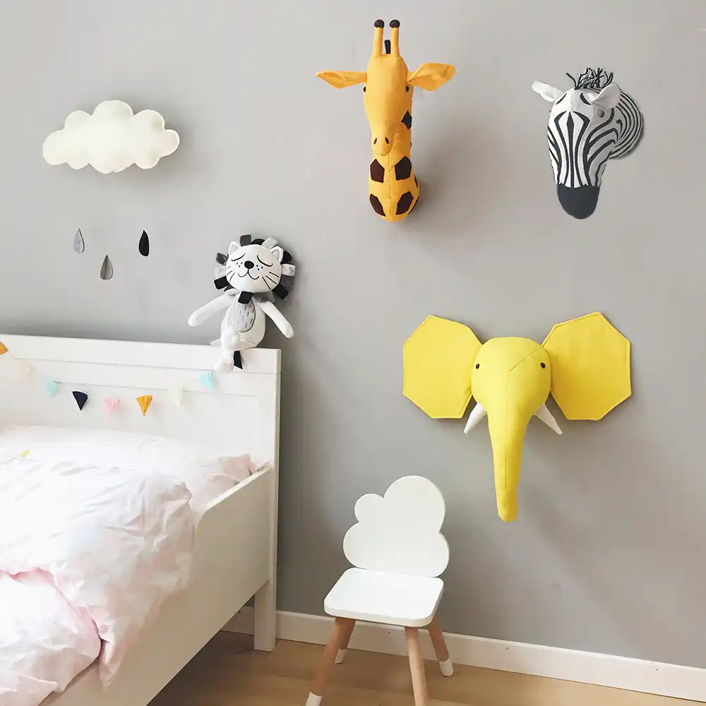 animal head nursery wall decor