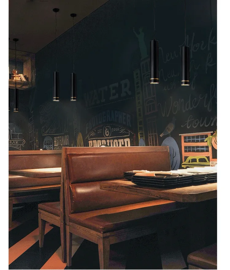 西亚照明LED圆柱长筒吊灯明装吸顶掉线筒灯餐厅免开孔背景墙射灯-淘宝网_15