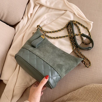 

Elegant Female Flap Square Bag Fashion New High Quality Scrub Leather Women's Designer Handbag Chain Shoulder Messenger Bag