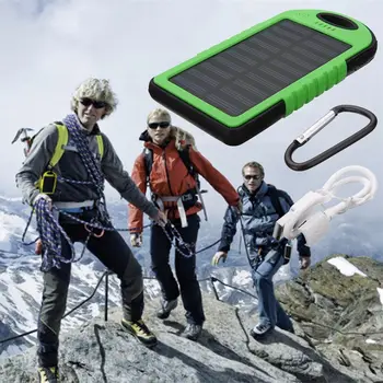 

Hot Sales 20000mAh External Solar Power Bank Battery Charger Dual USB With Charging Cable For Mobile Phone