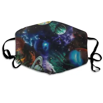 

Face Mask Galaxy Solar System Vintage Cycling Half Face Earloop Face Mask For Men