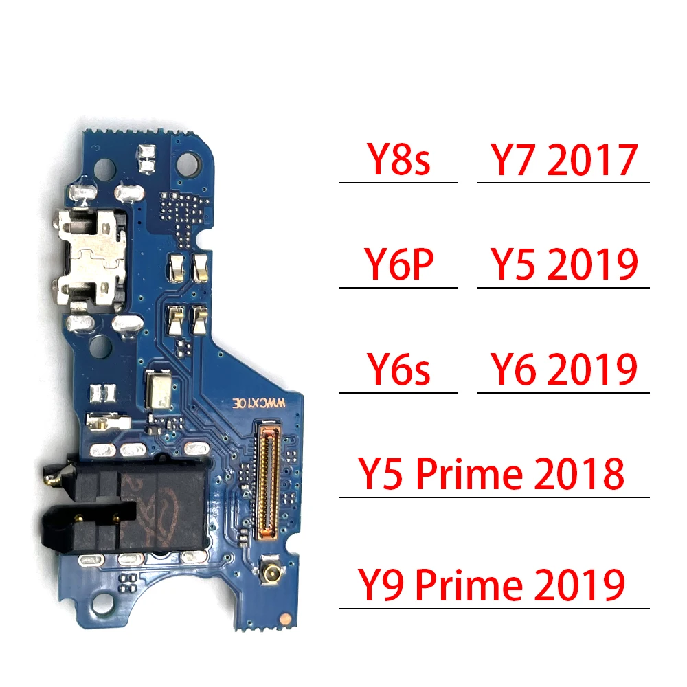 USB-порт для зарядки микрофон док-разъем гибкий кабель Huawei Y5 Y6 Y7 Y9 Prime 2017 2018 2019 Y7P Y8P Y9S